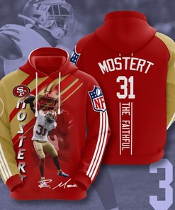 Sports American Football Nfl San Francisco 49Ers Raheem Mostert 3D All Over Print Zip Up Hoodie Option