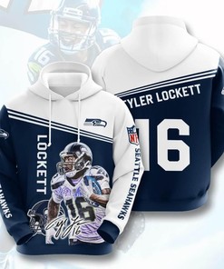 Sports American Football Nfl Seattle Seahawks Tyler Lockett 3D All Over Print Zip Up Hoodie Option