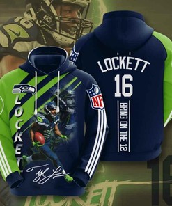 Sports American Football Nfl Seattle Seahawks Tyler Lockett Usa 16 For Fans 3D All Over Print Zip Up Hoodie Option