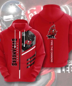 Sports American Football Nfl Tampa Bay Buccaneers 3D All Over Print Zip Up Hoodie Option
