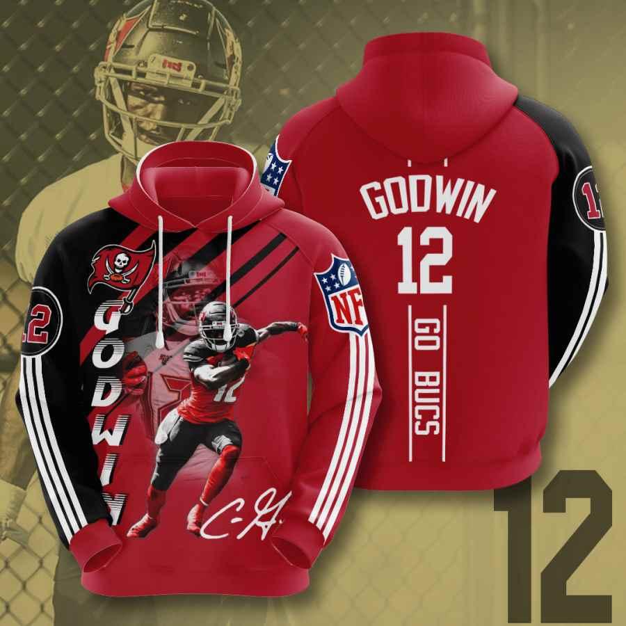 Sports American Football Nfl Tampa Bay Buccaneers Chris Godwin 3D All Over Print Zip Up Hoodie Option