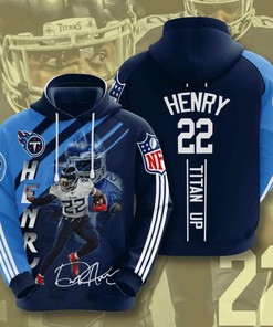 Sports American Football Nfl Tennessee Titans Derrick Henry 3D All Over Print Zip Up Hoodie Option