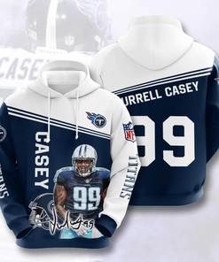Sports American Football Nfl Tennessee Titans Jurrell Casey 3D All Over Print Zip Up Hoodie Option