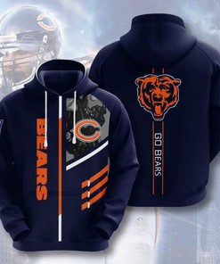 Sports American Nfl Chicago Bears 3D All Over Print Zip Up Hoodie Option