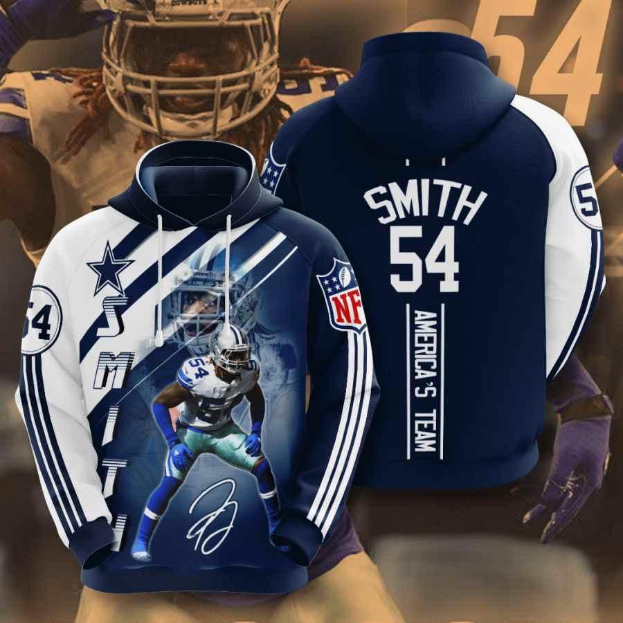Sports American Nfl Dallas Cowboys Jaylon Smith 3D All Over Print Zip Up Hoodie Option