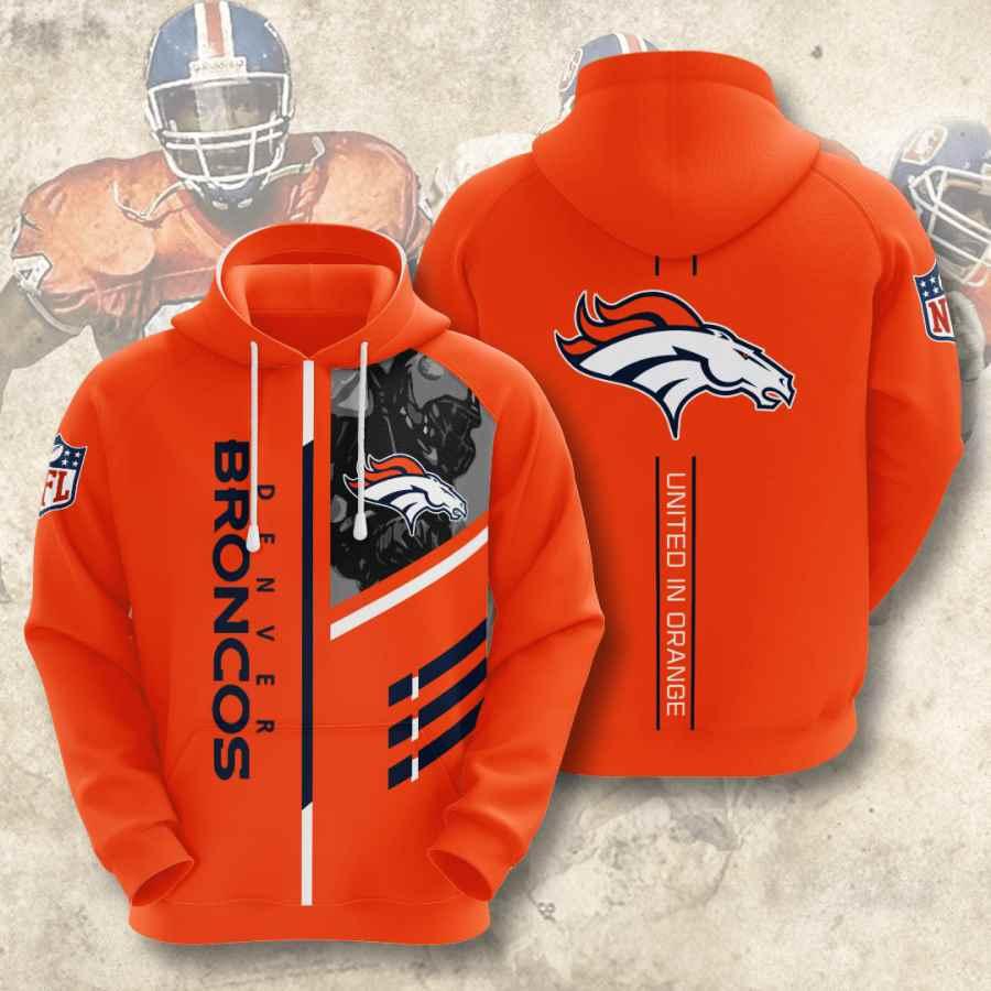 Sports American Nfl Denver Broncos 3D All Over Print Zip Up Hoodie Option