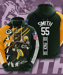 Sports American Nfl Green Bay Packers Zadarius Smith 3D All Over Print Zip Up Hoodie Option