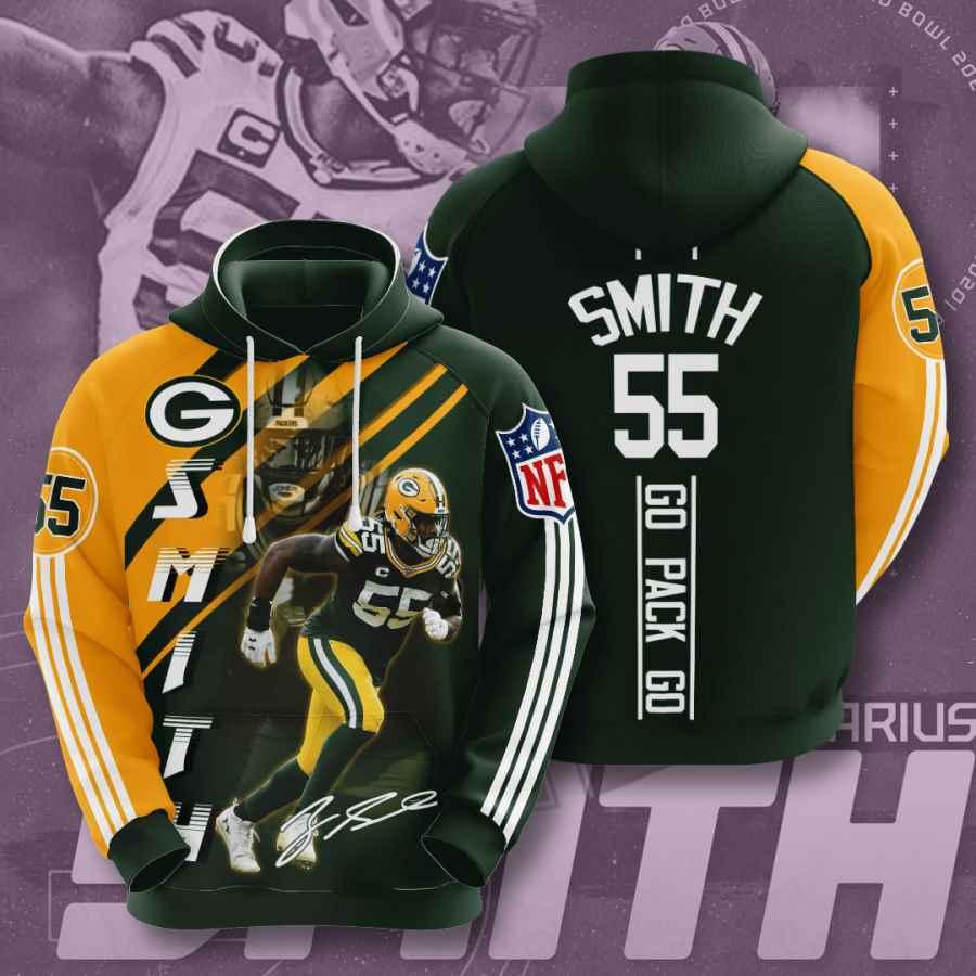Sports American Nfl Green Bay Packers Zadarius Smith 3D All Over Print Zip Up Hoodie Option
