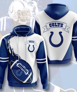 Sports American Nfl Indianapolis Colts 3D All Over Print Zip Up Hoodie Option