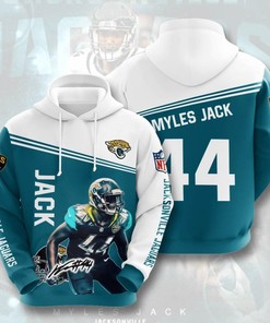 Sports American Nfl Jacksonville Jaguars Myles Jack 3D All Over Print Zip Up Hoodie Option