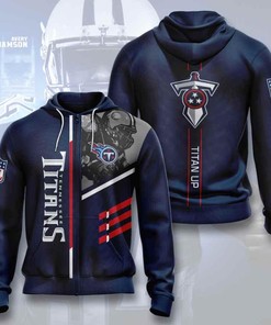 Sports American Nfl Tennessee Titans 3D All Over Print Zip Up Hoodie Option