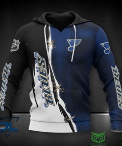 St Louis Blues Nhl Cross Pattern 3D Printed Hoodie Sweatshirt Tshirt
