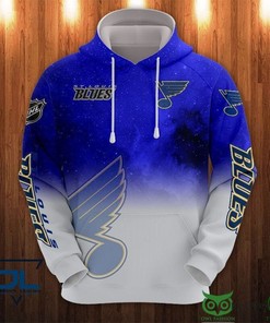 St Louis Blues Nhl Gradient 3D Printed Hoodie Sweatshirt Tshirt
