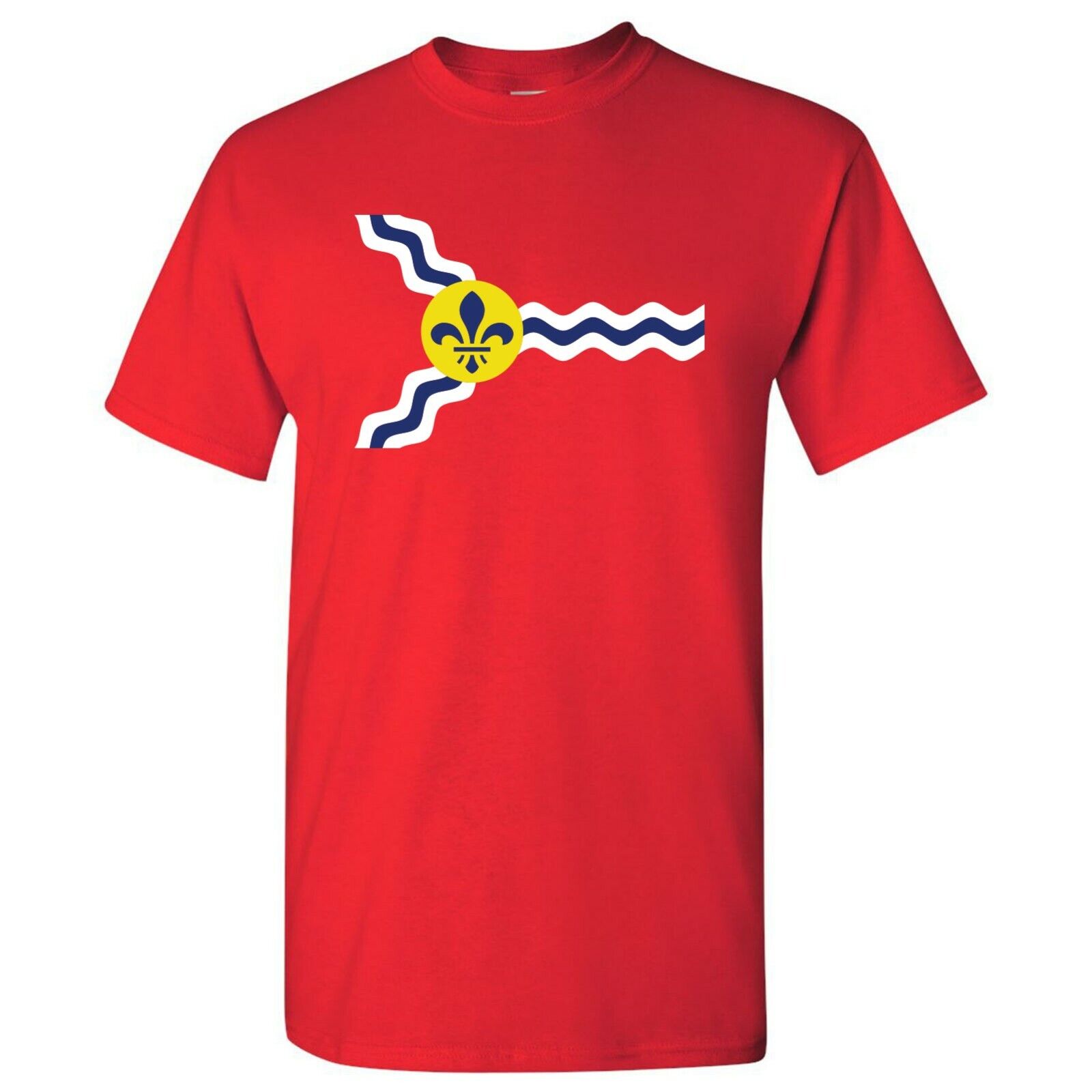 St Louis US City Flag Basic Shirt Sweatshirt Pullover Hoodie Reprinted Full Color Full Size