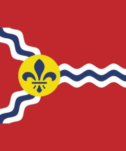 St Louis US City Flag Basic Shirt Sweatshirt Pullover Hoodie Reprinted Full Color Full Size