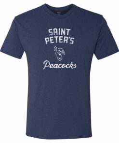 St Peter's University Peacocks Retro Script Triblend Shirt Sweatshirt Pullover Hoodie Reprinted Full Color Full Size