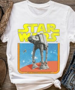 Star Wars AT-AT Walker TIE Fighter Distressed Retro Shirt, Galaxy's Edge Holiday Unisex T-shirt Family Birthday Gift Adult Kid Toddler Tee