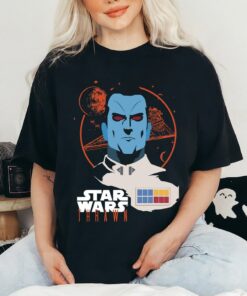 Star Wars Admiral Thrawn Head Shot Graphic T-Shirt, Retro Movie Star Wars Shirt, Disneyland Family Vacation Gift Unisex T-shirt Kid Shirt