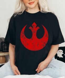 Star Wars Big Red Rebel Distressed Logo Graphic T-Shirt, Star Wars Fan Gift, Disneyland Vacation Trip Gift Unisex Adult Shirt Kid Tee