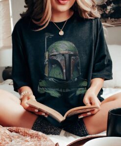 Star Wars Boba Fett Detailed Dotted Portrait T-Shirt, Star Wars Fan Gift, Disneyland Trip Vacation Gift Unisex T-shirt Kid Shirt