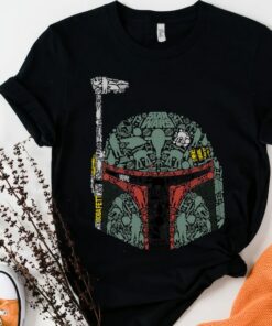 Star Wars Boba Fett Silhouette Helmet Fill Graphic T-Shirt Unisex Adult T-shirt Kid shirt Gift for Birthday Hoodie Toddler Tee