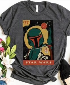 Star Wars Boba Fett Vintage Trading Card '77 Graphic T-Shirt, Star Wars Fan Gift, Disneyland Trip Vacation Gift Unisex T-shirt Kid Shirt