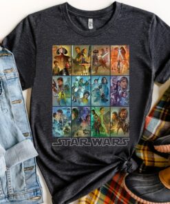 Star Wars Celebration Mural Art Panels Retro Shirt, Galaxy's Edge Holiday Trip Unisex T-shirt Family Birthday Gift Adult Kid Toddler Tee