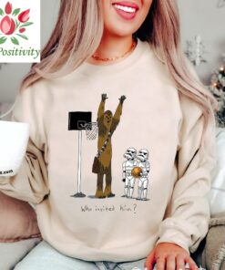 Star Wars Chewbacca Basketball Who Invited Him T-Shirt, Star Wars Fan, Galaxy's Edge, Disney World Tee Unisex Adult Shirt Kid Tee