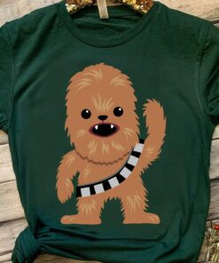Star Wars Chewbacca Cutie Cartoon Chewie Graphic Shirt, Galaxy's Edge Holiday Trip Unisex T-shirt Family Birthday Gift Adult Kid Toddler Tee