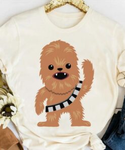 Star Wars Chewbacca Cutie Cartoon Chewie Graphic Shirt, Galaxy's Edge Holiday Trip Unisex T-shirt Family Birthday Gift Adult Kid Toddler Tee