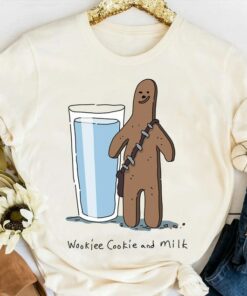 Star Wars Chewbacca Wookiee Cookie And Milk Shirt, Galaxy's Edge Holiday Trip Unisex T-shirt Family Birthday Gift Adult Kid Toddler Tee