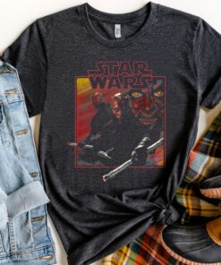 Star Wars Darth Maul Classic Movie Square Portrait T-Shirt Unisex Adult T-shirt Kid shirt Gift for Birthday Hoodie Toddler Tee