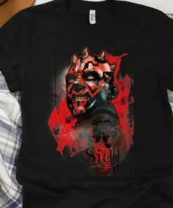 Star Wars Darth Maul Sith T-Shirt Portrait T-Shirt Unisex Adult T-shirt Kid shirt Gift for Birthday Hoodie Toddler Tee Disneyland Vacation