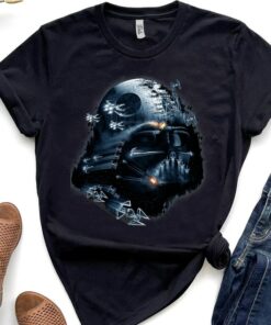 Star Wars Darth Vader Helmet Collage Graphic Shirt, Galaxy's Edge Holiday Trip Unisex T-shirt Family Birthday Gift Adult Kid Toddler Tee