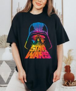 Star Wars Darth Vader Tie Dye Helmet Graphic T-Shirt, Retro Movie Star Wars Shirt, Disneyland Family Vacation Gift Unisex T-shirt Kid Shirt