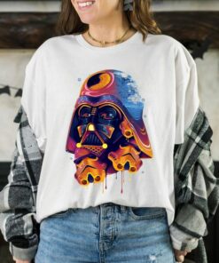 Star Wars Darth Vader Trooper Helmets Psychedelic Drip T-Shirt, Star Wars Fan Gift, Disneyland Family Vacation Gift Unisex T-shirt Kid Shirt