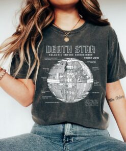 Star Wars Death Star Empire Engineering Diagram T-Shirt, Disneyland Family Trip Vacation Gift, Galaxy's Edge Unisex Adult Shirt Kid Tee