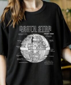 Star Wars Death Star Empire Engineering Diagram T-Shirt, Disneyland Family Trip Vacation Gift, Galaxy's Edge Unisex Adult Shirt Kid Tee