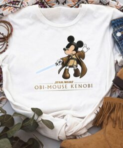Star Wars Funny Mickey Mouse Obi-Wan Kenobi T-Shirt Unisex T-shirt Birthday Shirt Gift For Men Women Kid Hoodie Sweatshirt Toddler Shirt