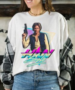 Star Wars Han Solo Eighties Retro Poster Shirt, Disneyland Vacation Holiday Trip Unisex Adult Shirt Kid Tee Hoodie Sweatshirt