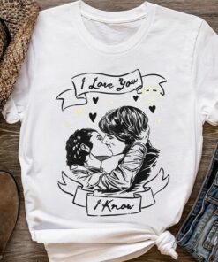 Star Wars Han Solo and Princess Leia I Love You I Know T-shirt, Star Wars Valentine Couples Matching Tee, Magic Kingdom Disneyland Trip Gift
