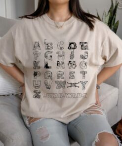 Star Wars In An Alphabet Far, Far Away Characters T-Shirt Disneyland Vacation Gift Shirt Unisex Adult Shirt Kid Tee Hoodie Sweatshirt