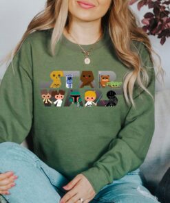 Star Wars Logo Kawaii Multi-Character T-Shirt, Gift For Star Wars Fan, Disneyland Family Trip Vacation Gift Unisex Adult Shirt Kid Tee