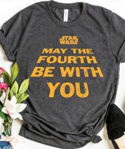 Star Wars May The Fourth Be With You Tilted Logo Poster T-Shirt, Star Wars Fan Gift, Disneyland Trip Vacation Gift Unisex T-shirt Kid Shirt