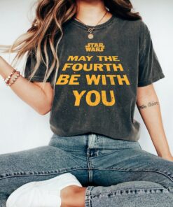 Star Wars May The Fourth Be With You Tilted Logo Poster T-Shirt, Star Wars Fan Gift, Disneyland Trip Vacation Gift Unisex T-shirt Kid Shirt