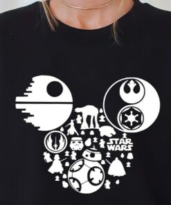 Star Wars Mickey Mouse Shirt, Mickey head star wars shirt, Disney Family Shirts, Star wars Tee, starwars gifts, Disney trooper galaxy tee
