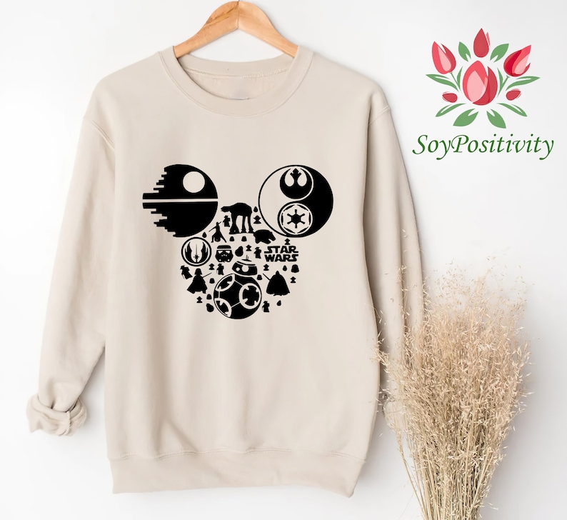 Star Wars Mickey Mouse Shirt, Mickey head star wars shirt, Disney Family Shirts, Star wars Tee, starwars gifts, Disney trooper galaxy tee