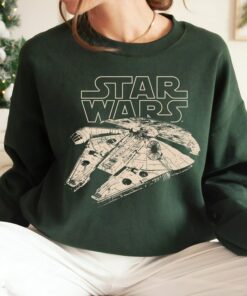 Star Wars Millennium Falcon Graphic Vintage Movie Poster, Star War Fan Gift, Disneyland Family Vacation Gift Unisex T-shirt Kid Shirt