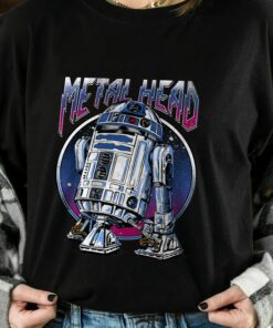 Star Wars R2D2 Metal Head Vintage Graphic T-Shirt Unisex Adult T-shirt Kid shirt Gift for Birthday Hoodie Sweatshirt Toddler Tee
