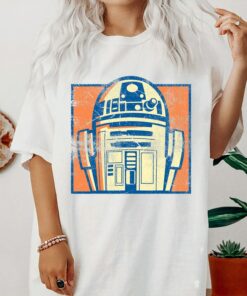 Star Wars R2-D2 Vintage Distressed Retro Cartoon T-Shirt, Star Wars Fan Disneyland Holiday Vacation Trip Gift Unisex Adult T-shirt Kid Shirt